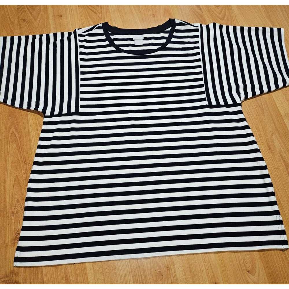 Chicos CHICO’S Women’s Blue and White Stripped T-… - image 2