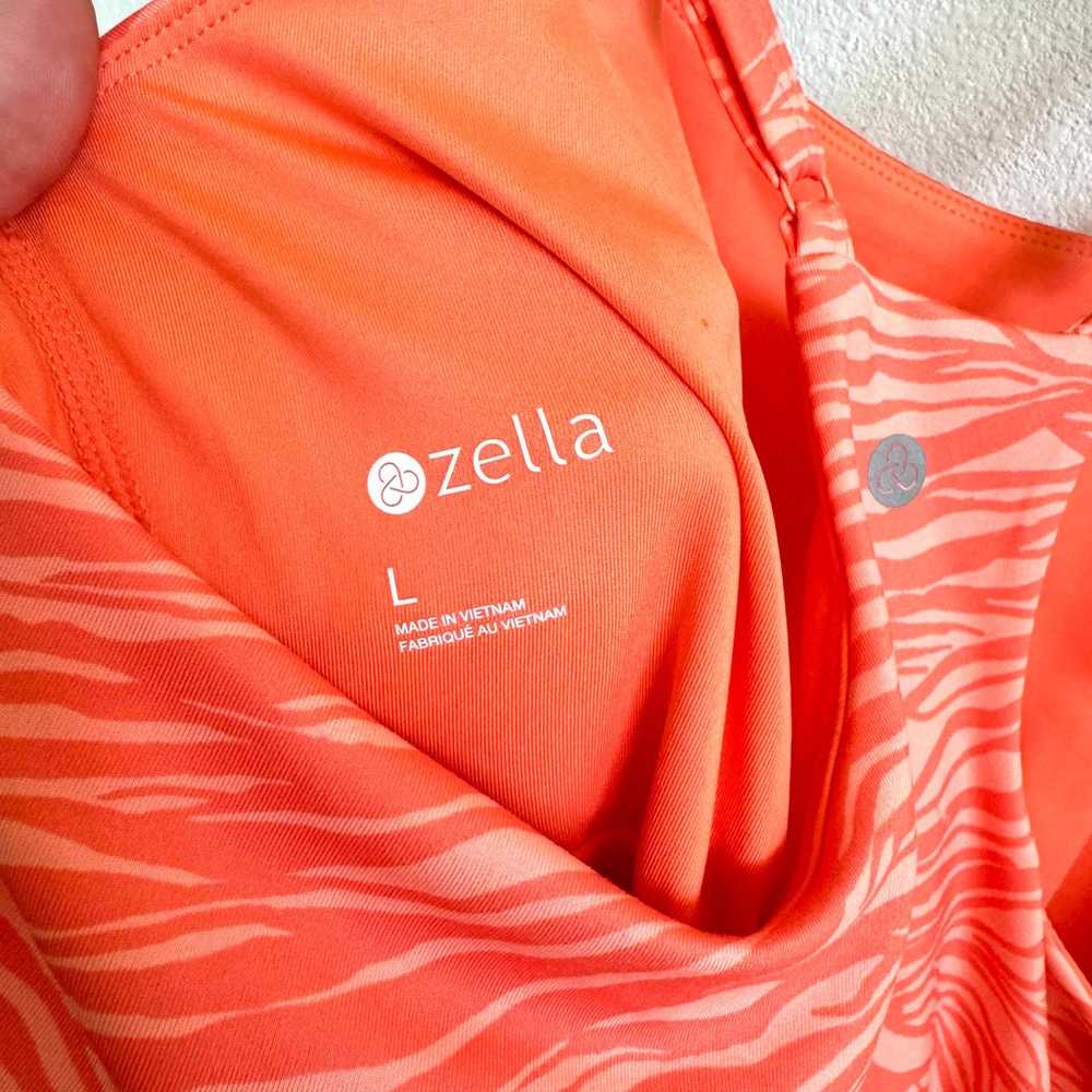 Zella Orange Zebra Print Athletic Dress with Buil… - image 5