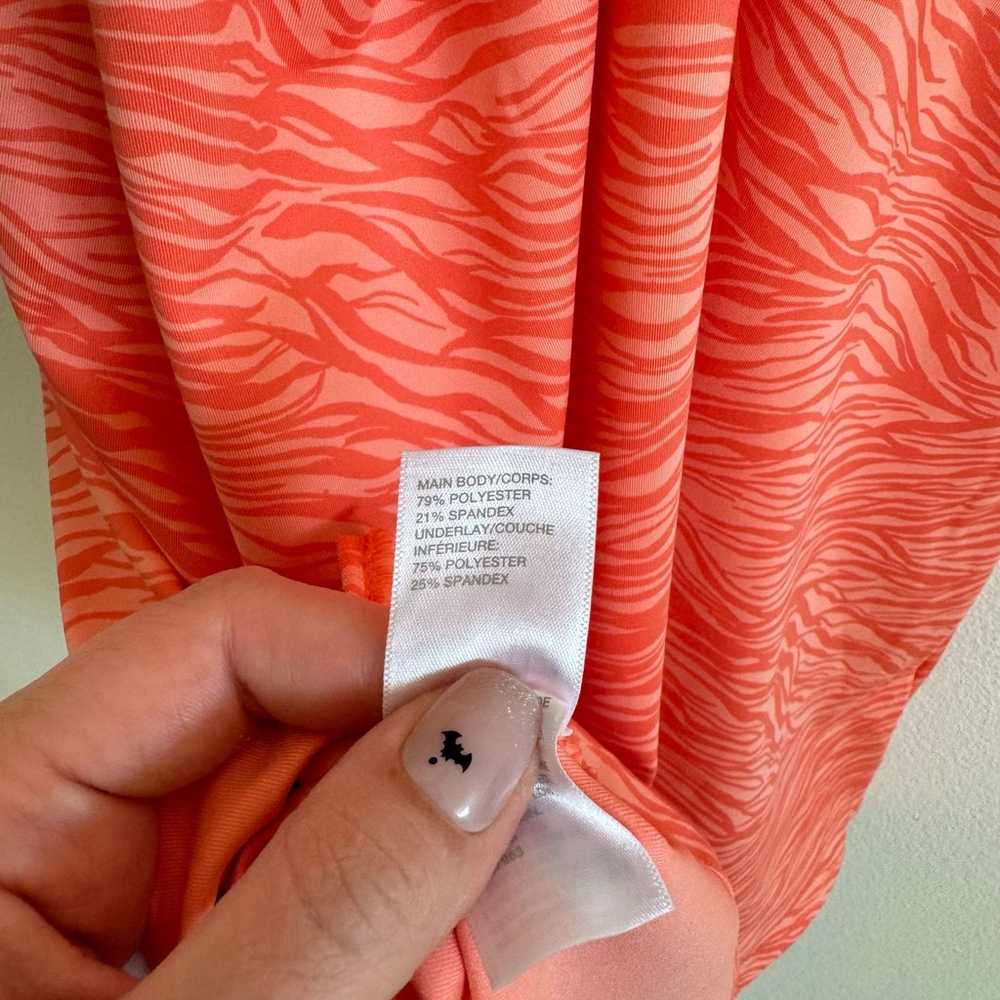 Zella Orange Zebra Print Athletic Dress with Buil… - image 7