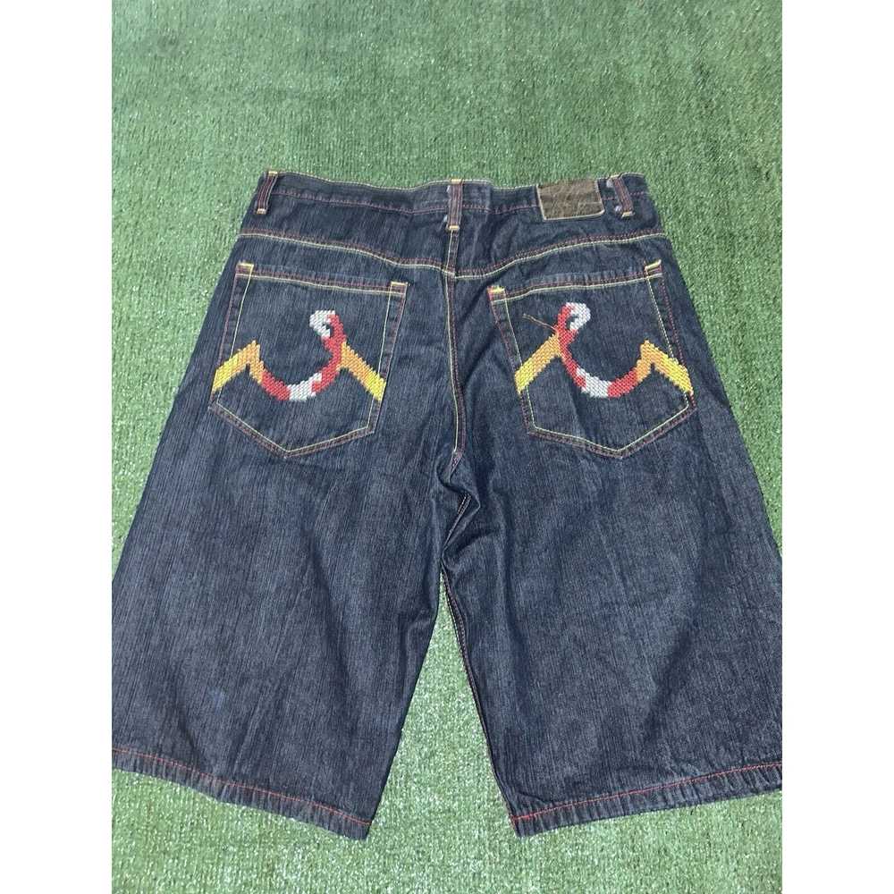 Southpole Y2K Embroidered Corked VTG Baggy Shorts… - image 6