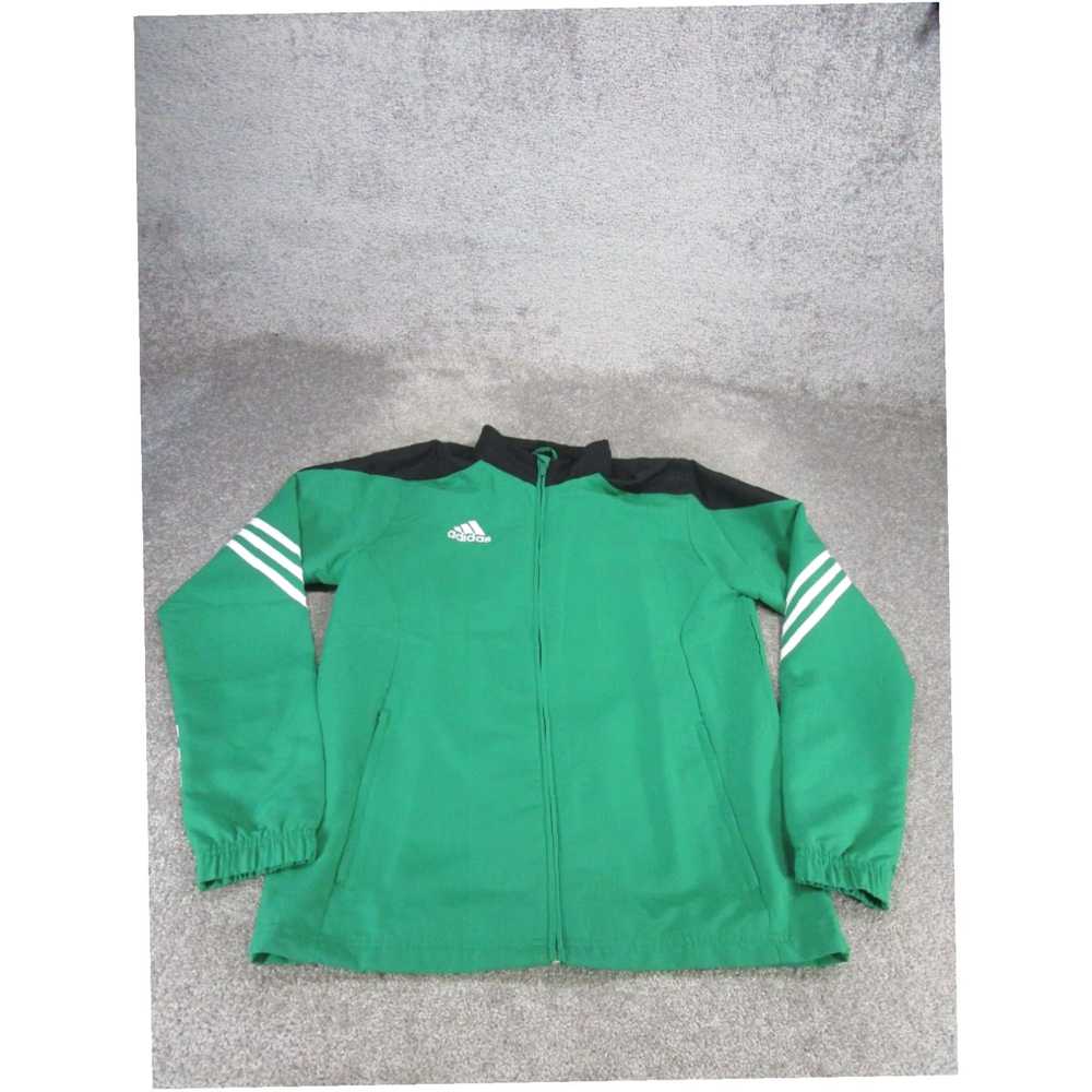 Adidas Authentic Mens Green Full Zip Soccer Light… - image 1