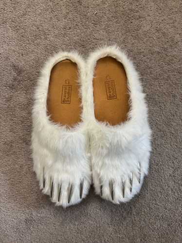 Bravest Studios White Bear Claw Mules - image 1