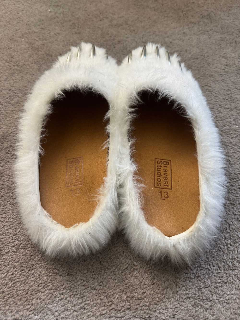 Bravest Studios White Bear Claw Mules - image 4