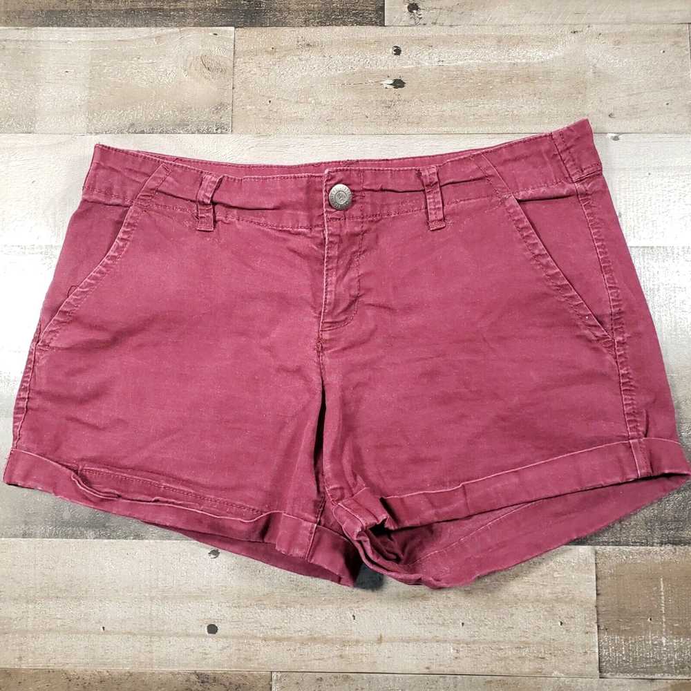 Vintage Aeropostale Shorts Women 8 Red Midi Chino… - image 1