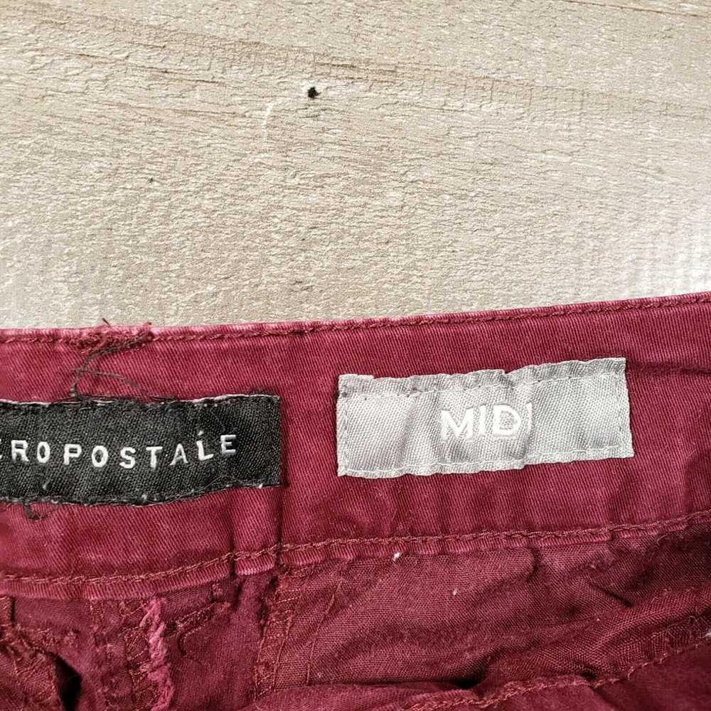 Vintage Aeropostale Shorts Women 8 Red Midi Chino… - image 2