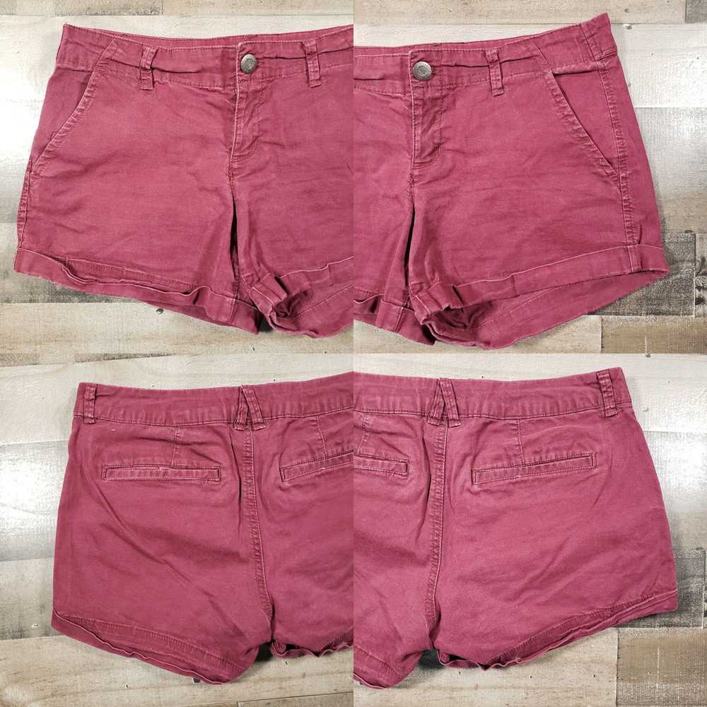 Vintage Aeropostale Shorts Women 8 Red Midi Chino… - image 4