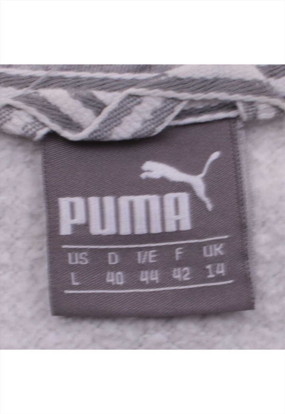 Vintage 90's Puma Hoodie Spellout Full Zip Up Gre… - image 4