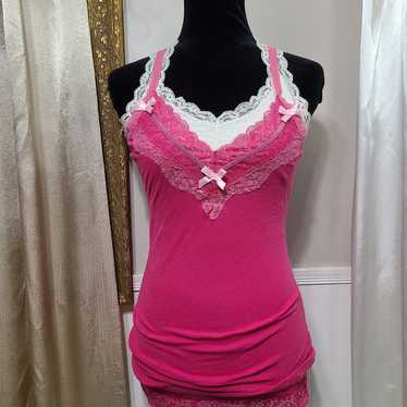 ♡ Y2k ♡ Abercrombie Pink Lace Cami