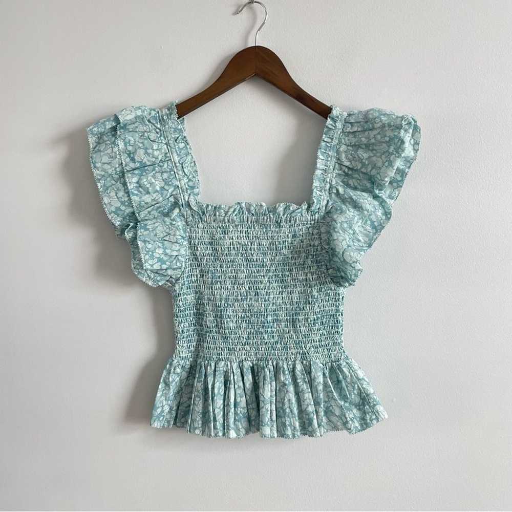 Love The Label | Women’s Turquoise Blue Smocked R… - image 3