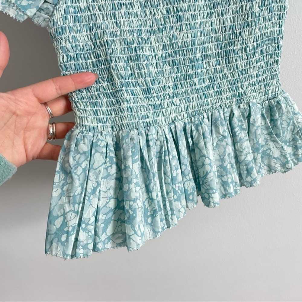 Love The Label | Women’s Turquoise Blue Smocked R… - image 4