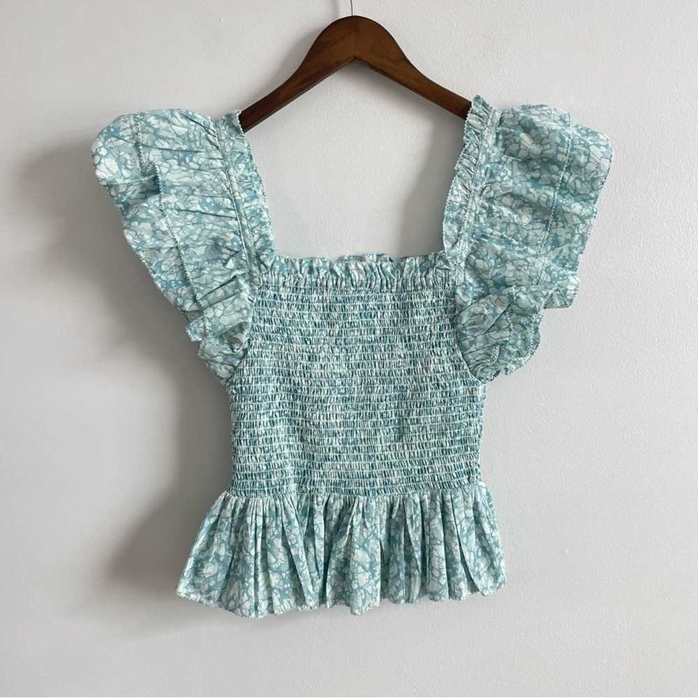 Love The Label | Women’s Turquoise Blue Smocked R… - image 7