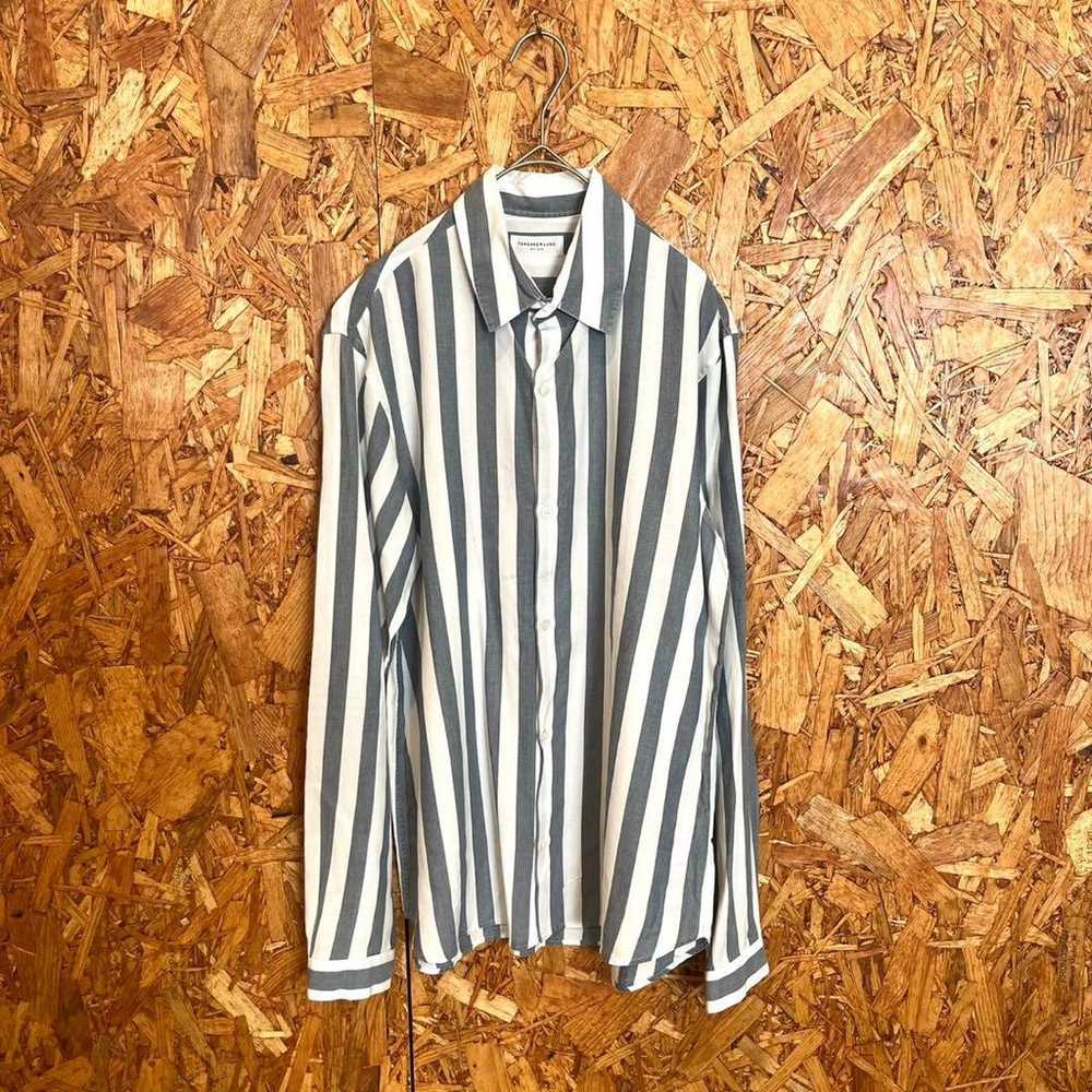 TOMORROWLAND Long Sleeve Shirt Stripe White Indigo - image 1