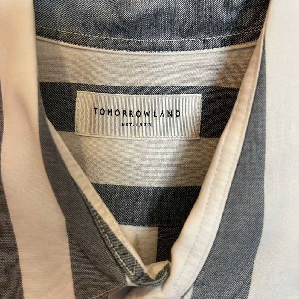 TOMORROWLAND Long Sleeve Shirt Stripe White Indigo - image 2