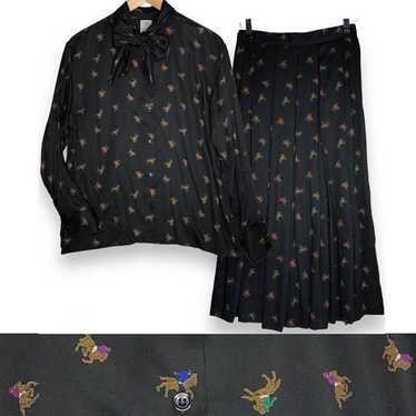 JG Hook Equestrian Shirt Pleated Skirt Set Sz 8 &… - image 1