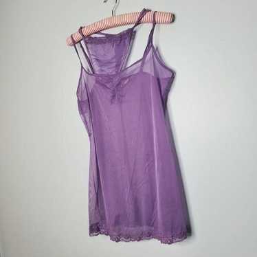 Nwot vintage Y2K Victoria's newest Secret Neon Lavender Babydoll Nightie Teddy Top