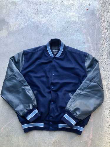 Varsity Jacket × Vintage Vintage Navy Blue Varsity