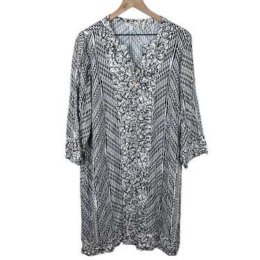 Soft Surroundings Womens Black White Geometric Pr… - image 1