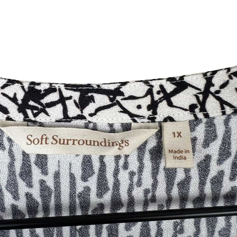 Soft Surroundings Womens Black White Geometric Pr… - image 3