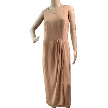 August Silk Womens Peach Maxi Round Neck Draped S… - image 1