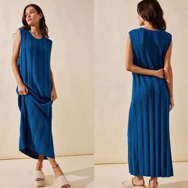 Free People Theo Midi Blue Dress