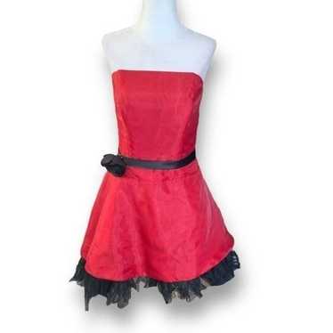 Vintage Eden Bridals Dress Red Strapless Corset B… - image 1