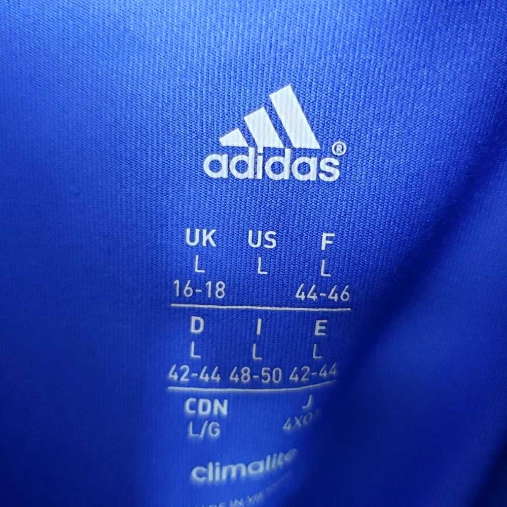 Adidas Solid Blue Long Sleeve Thumbhole Pullover … - image 6