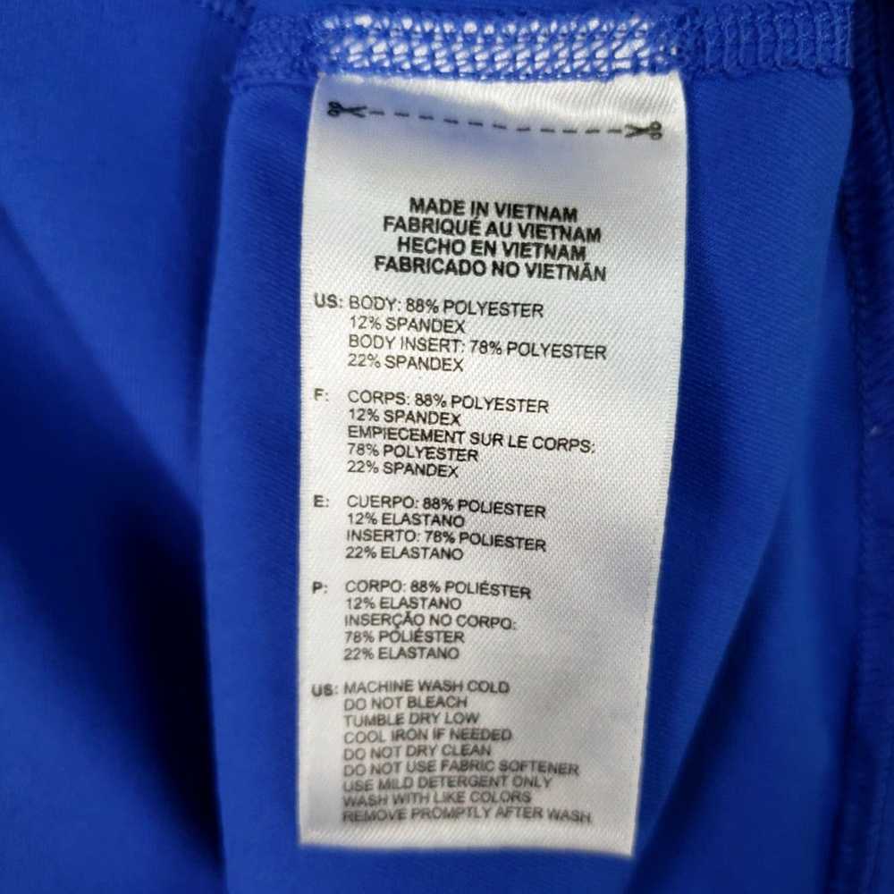 Adidas Solid Blue Long Sleeve Thumbhole Pullover … - image 7