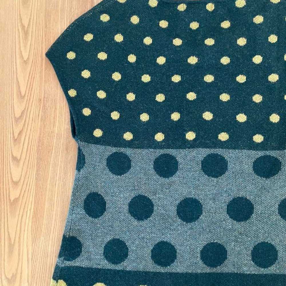 Joemama Hokomomora Green Polka Dot Knit Tunic Siz… - image 10