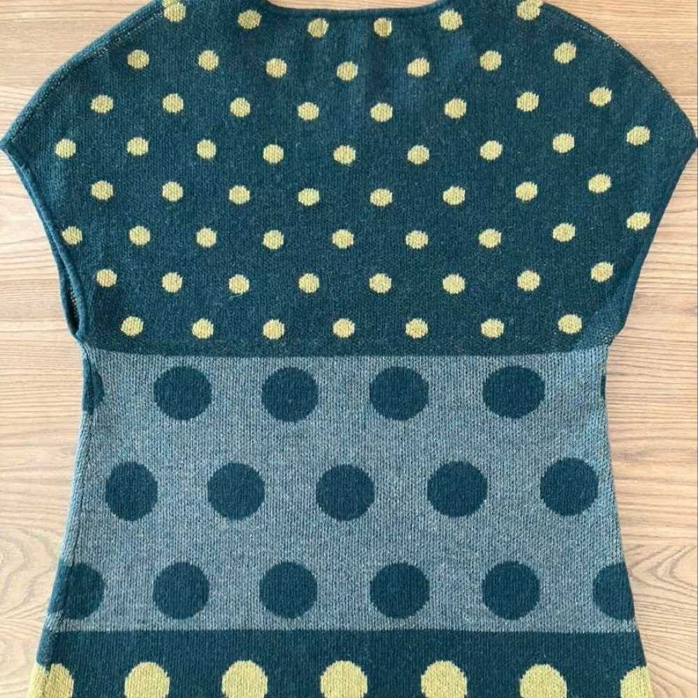 Joemama Hokomomora Green Polka Dot Knit Tunic Siz… - image 2