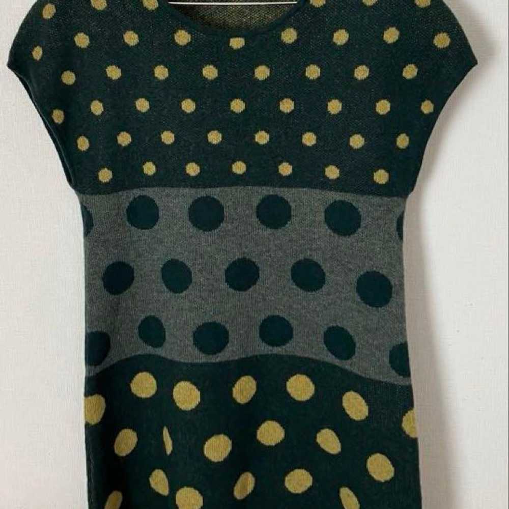 Joemama Hokomomora Green Polka Dot Knit Tunic Siz… - image 5