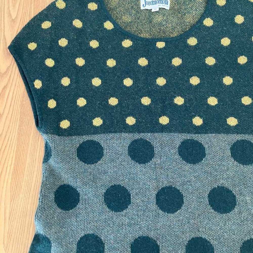 Joemama Hokomomora Green Polka Dot Knit Tunic Siz… - image 8