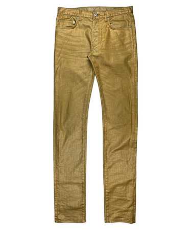 Dior SS09 Dior Homme Gold Waxed Radioactive Denim 