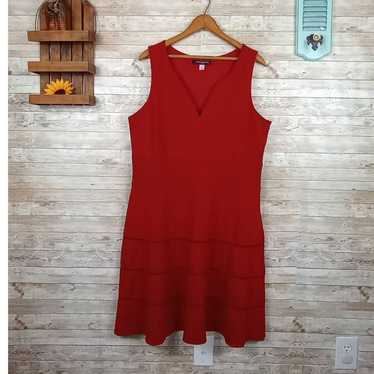 Sharagano Crimson Sleeveless Dress Size 16 - image 1