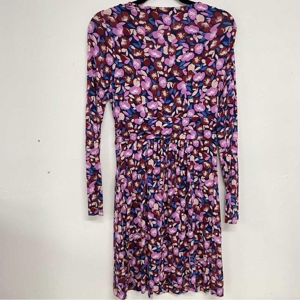 Boden Pink & Purple Floral Long Sleeve Shift Dres… - image 6