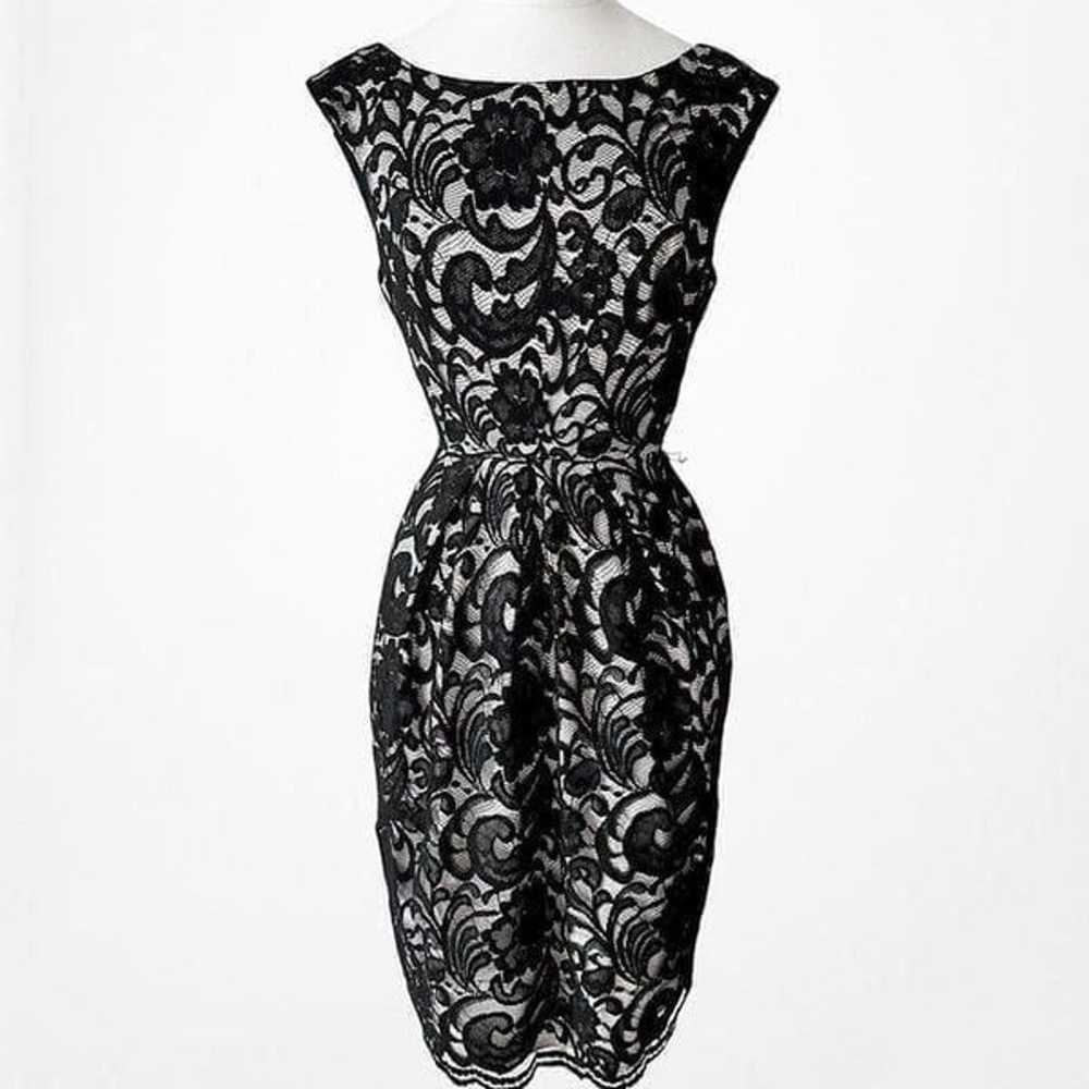 Eliza J Black Lace Knee Length Pleated Skater Fla… - image 3