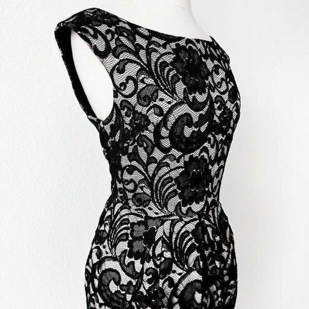 Eliza J Black Lace Knee Length Pleated Skater Fla… - image 6