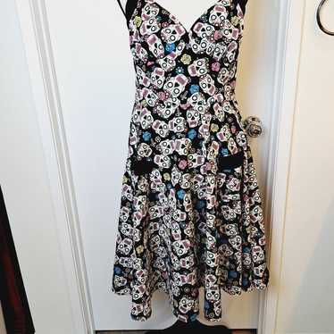 He'll bunny dress medium skulls halter - image 1