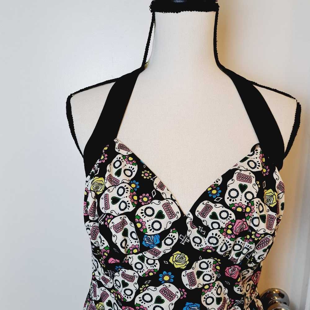 He'll bunny dress medium skulls halter - image 2