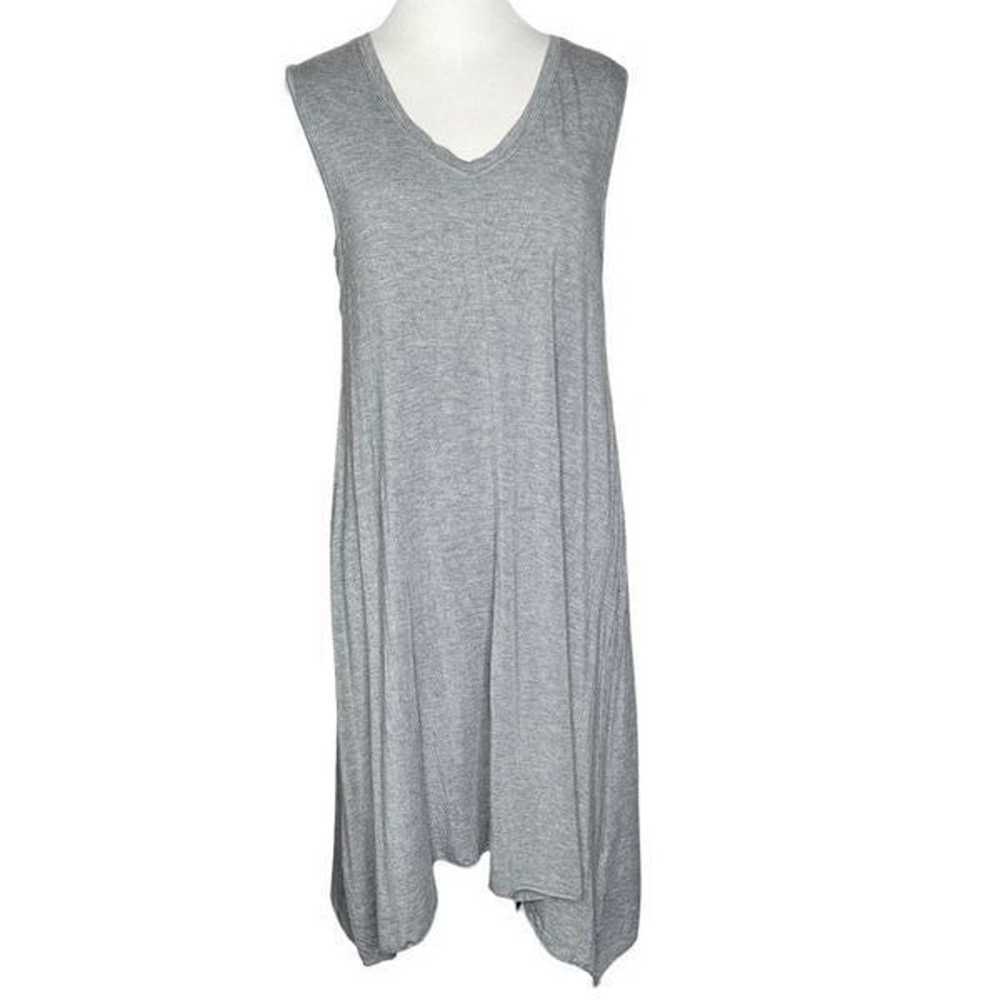 Artisan NY Gray V-Neck Dress Size Small - image 1