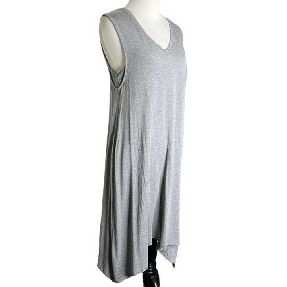 Artisan NY Gray V-Neck Dress Size Small - image 2