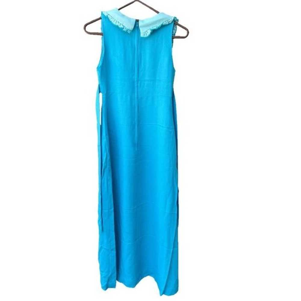 Vintage 70’s size 8 ( runs small) teal blue crepe… - image 4