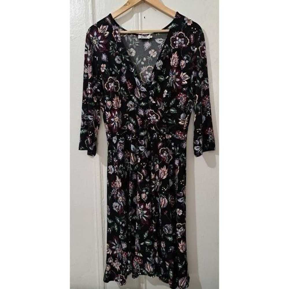 Leota Womens Xl Faux Wrap Knee Length Shift Dress… - image 3