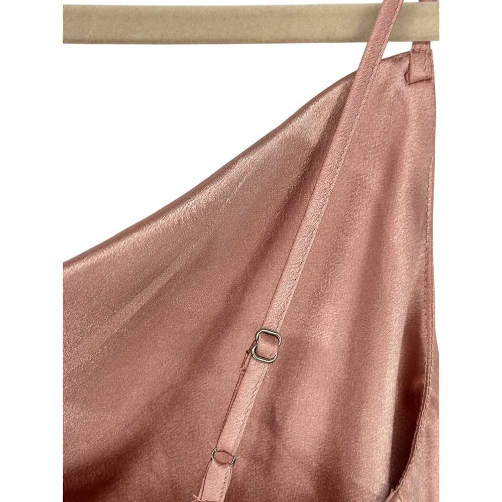 Birdy Grey Satin Slip Dress Pink Rose Gold Midi A… - image 6