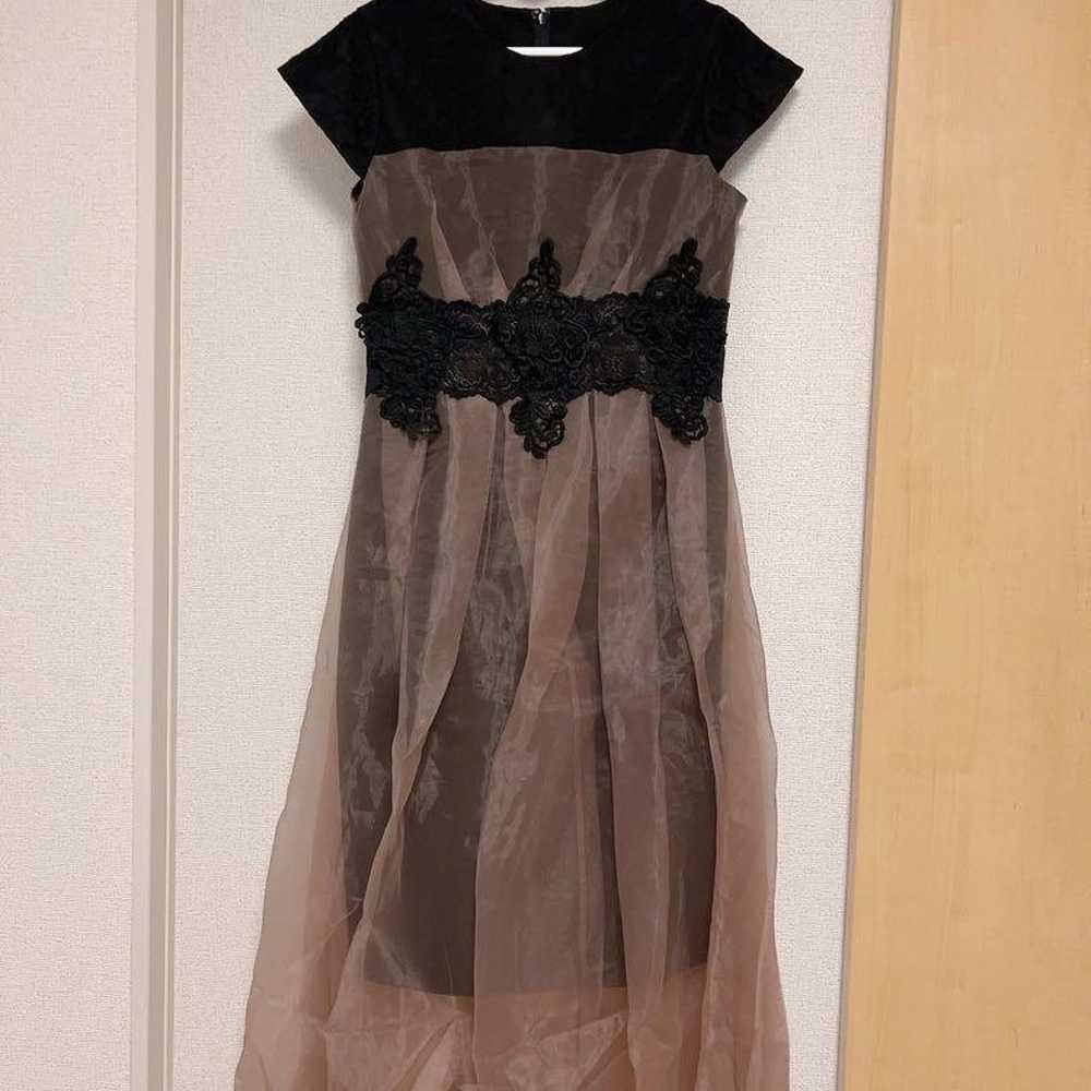 RUIRUE BOUTIQUE Organza × Lace Sheer One-Piece Dr… - image 4