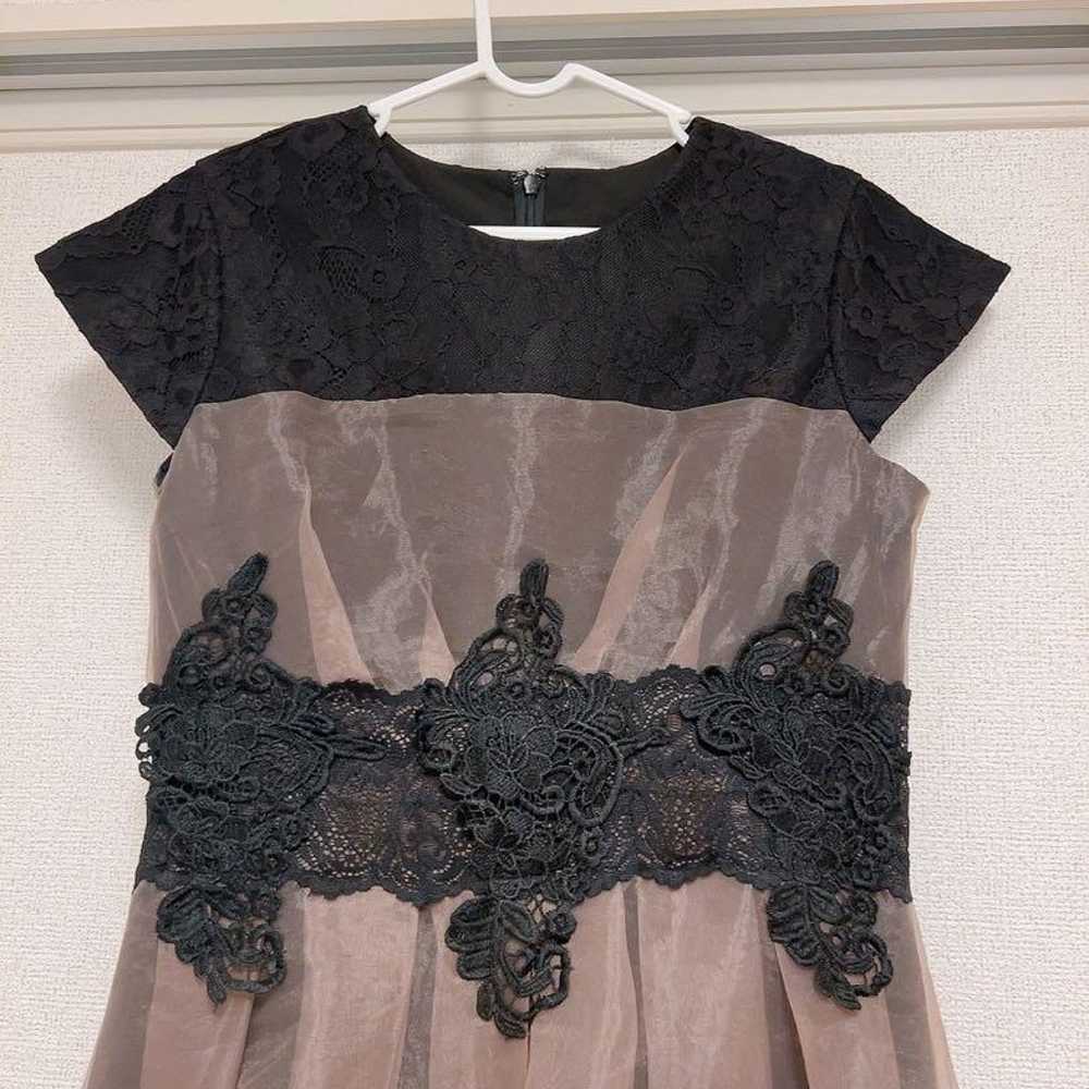 RUIRUE BOUTIQUE Organza × Lace Sheer One-Piece Dr… - image 6