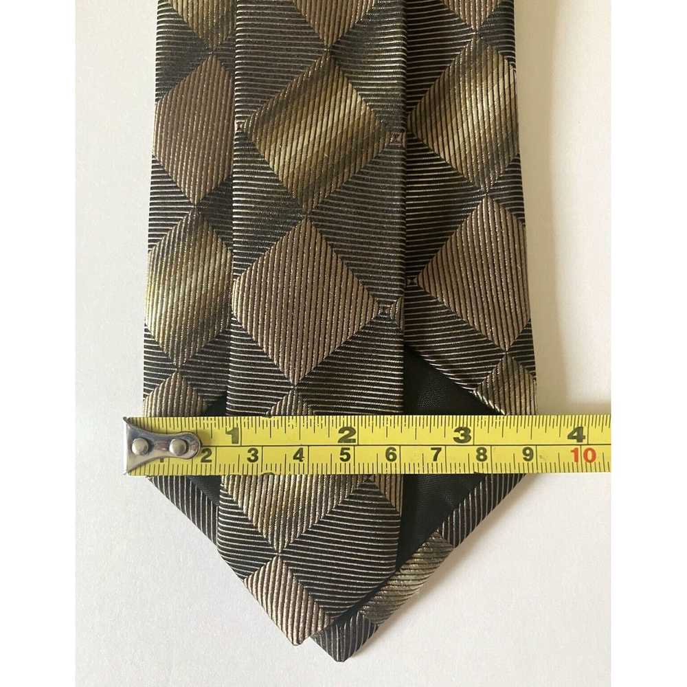 Alfani Silk Men's Necktie Featuring Bronze Tan Wh… - image 5