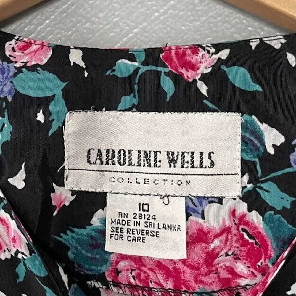 Vintage Caroline Wells Womens Size 10 Floral Ruff… - image 4