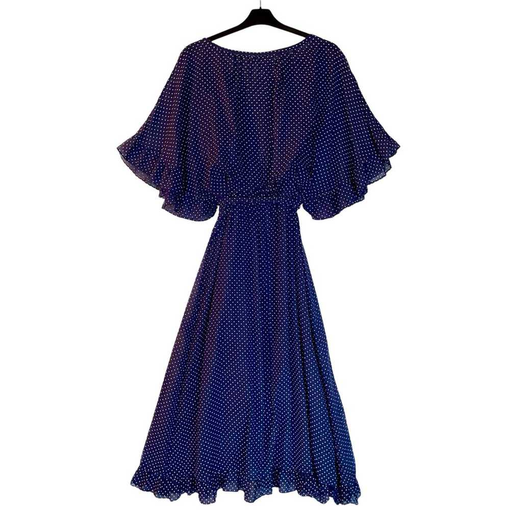 The Dress 14 Retro Polka Dot Blue Ruffle Flounce … - image 3