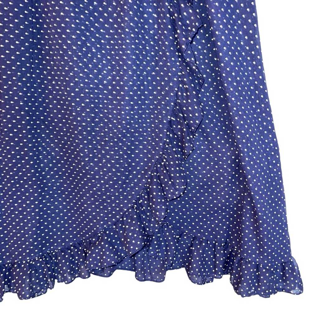 The Dress 14 Retro Polka Dot Blue Ruffle Flounce … - image 5