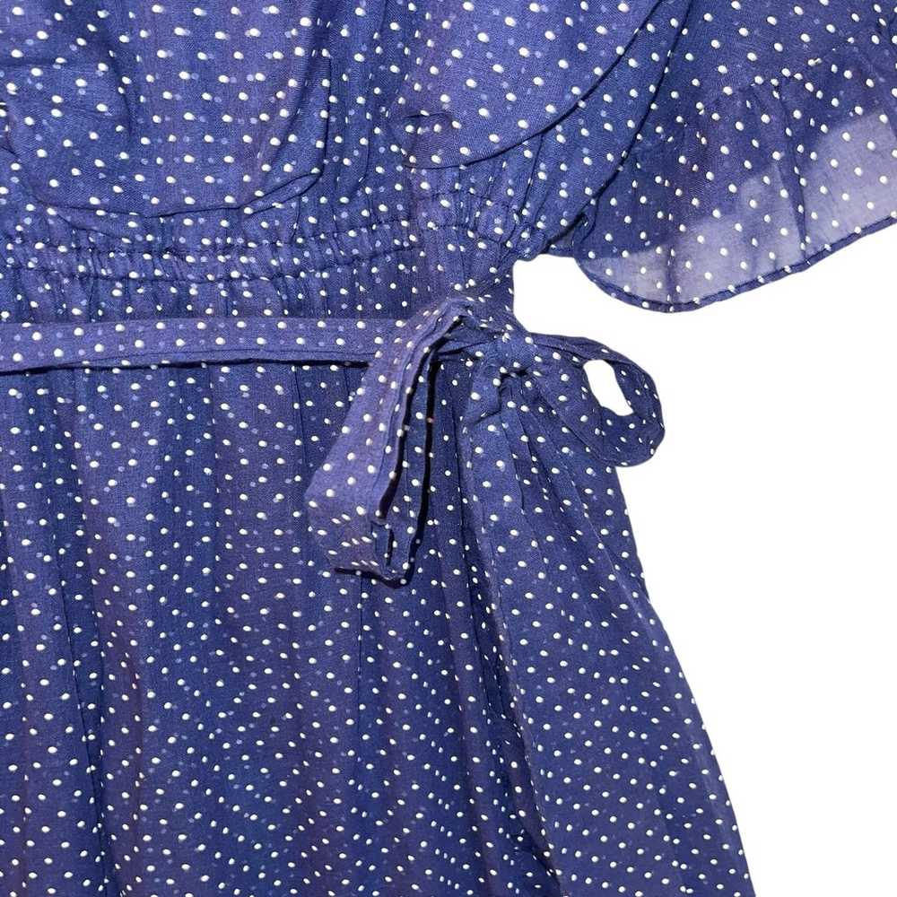 The Dress 14 Retro Polka Dot Blue Ruffle Flounce … - image 6